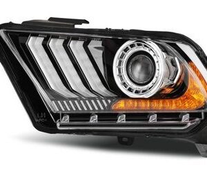 Ford Mustang Mk5 2010+ оптика передняя черная