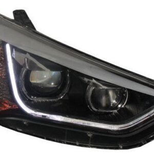 Hyundai Santa Fe 3/ IX45 оптика передняя альтернативная тюнинг, с дневными ходовыми огнями ( DRL)
