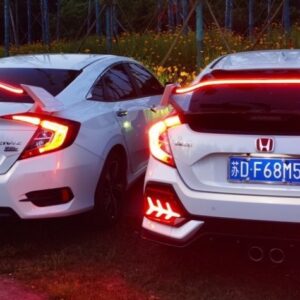 Honda Civic 2016+ седан спойлер задний с LED стоп сигналом и динамическими указателями поворотов