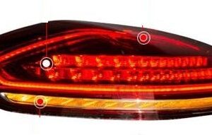 Porsche Panamera 970.1  2010+ оптика задняя FULL LED тюнинг 2014+ look 970,2 красная